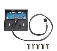 Culnflun 3.5 Inch USB 2.0 Floppy Drive Front Panel, 9 Pin Copper Wire Port Extender, Standard Bay Component for Desktop Host Port Expansion and Internal Connection