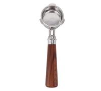 Culnflun 3 Ears Bottomless Portafilter, 51mm Handle Espresso Portafilter for Donlim Petrus Bear Yanxuan Coffee Machines Solid Wood Stainless Steel (Type A1 Red Acid Branch)