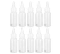 Culnflun 30ml Empty Paint Bottle Squirt Pigment Condiment Container with Scale Durable PP Material for Artists Hobbyists DIY Enthusiasts 10PCS