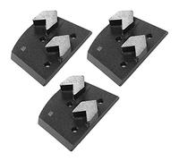 Culnflun 3Pcs Arrow Shape Diamond Grinding Block,Diamond Concrete Grinding Blocks 2 Teeth 16 Grit Concrete Sanding Pad for Grinder Accessories, Black