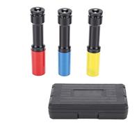 Culnflun 3Pcs Thin Wall Lug Nut Socket Set, 1/2in Drive Non-Marring Impact Socket, Extra Long Deep Socket for Wheel Protector, 17mm 19mm 21mm with Storage Box