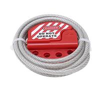 Culnflun 4mm Stainless Steel Cable Lock with Four Keyhole Design for Lockout Tagout Safety Kit Temperature Range from -57℃ to 177℃ 1.8 Meter Length for Valve Locking Applications