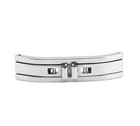 Culnflun 4mm Stainless Steel Watchband Buckle, Universal Double Press Pull Butterfly Folding Deployment Clasp Practical Watch Strap Replacement Accessory