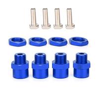 Culnflun 4pcs Rc Car 12mm to 17mm Wheel Hex Conversion Adapter Accessories Blue Corrosion Resistance not Easy to Deform