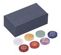 Culnflun 7 Chakra Crystals Stones Set 30 x 5mm Healing Energy Crystals Gemstones Reiki Symbol Polished Pocket Palm Stone for Meditation Crystal Therapy Gift for Christmas