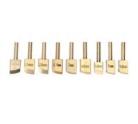 Culnflun 9Pcs 1-9mm Brass Leather Edge Soldering Press Tips Set for Leathercraft Electric Edge Finishing Tool