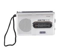 Culnflun AM FM Radio, Portable Pocket Transistor Radio with 5W Speaker Long Lasting Battery Silver Gray for Home Outdoor Emergency Entertainment Elderly Gift