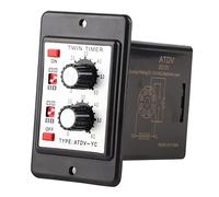 Culnflun ATDV YC Dual Function Twin Timer Relay,Knob Control On Off Timer Switch,Ac110 Circuit Delay Control Module for Automatic Circuit Layout Adjustment (DC12V)