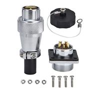 Culnflun Aviation Plug Socket, 6 Pin Ws20 Aviation Connector 500v Ac Zinc Alloy Water Proof for Signal and Electronic Connector of Aviation Space Light