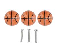 Culnflun Basketball 3 Set Single Hole Ceramic Drawer Knobs Round Ball Kitchen Wardrobe Closet Furniture Handle with Screws