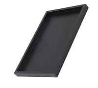 Culnflun Black Rectangular Wooden Tea Tray, 22 * 12 * 2cm/25 * 18 * 2cm/30 * 20 * 2cm, Solid Wood Rectangular Tea And Coffee Tray Suitable For Restaurants and Homes (30 * 20 * 2cm)