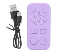 Culnflun Bluetooth Mobile Phone Remote Control, 9 Keys Rechargeable, Take Photos, Left and Right Browsing Novels, Sensitive Control Without Delay, Support Mainstream Short Video APPs(Purple)