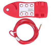 Culnflun Cable Lock Adjustable Lockout Tagout, Steel Cable Safety Lock for Electrical Panel & Valve, 2m Cable Multi Person Loto Solution
