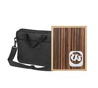 Culnflun Cajon Box Drum Percussion Instrument, 23.5x30x4.5cm ZebraWood Percussion Box Beat Box W/Cajones Internal Adjustable Snares Strings,Wrench,Hand Drum Carring Bag