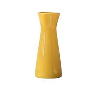 Culnflun Ceramic Vase, 21.5cm Height Minimalist Tall Slender Waist Flower Vase for Living Room Decor Home Centerpiece Modern Decor Yellow