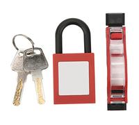 Culnflun Circuit Breaker Safety Lock Set, Transparent 1p 25mm Nylon Padlock Breaker Lockout Kit with Protective Cover for Industrial Electrical Lockout Use