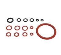 Culnflun Coffee Machine O Loop Seal Kit High Temperature Proof Silicone Gaskets Watertight Sealing Washers for Espresso Machines Black and Red 15 or 30 Pieces (15pcs)