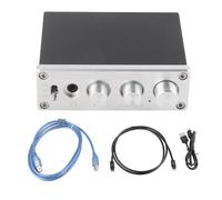 Culnflun DAC Audio Decoder,3.5mm Headphone Amplifier,Optical Coaxial USB Digital Audio Converter,Gold Plated Output,Treble Bass Adjustable,DC5V Powered,Silver & Black Optional (Silver)
