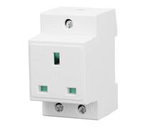Culnflun DIN Rail Socket, British Socket AC250V 13A, With Built-In Protective Contacts, Flame-Retardant and Heat-Resistant to Prevent Electric Shock, for Distribution Board Mounting