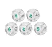 Culnflun Direction Dice, 5Pcs East South West North Game Dice Set for Board Games and Educational Teaching (Clear)