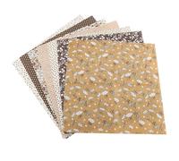 Culnflun DIY cotton fabric 7 pre -cut square pieces 50x50cm Kit matching bedding bright colors home decor quilting couture (Coffee Color)
