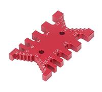Culnflun Dovetail Jig Tenon Caliper Aluminum Metric Imperial Scale Precision Woodworking Tool for Furniture Making Carpentry Projects (Red)