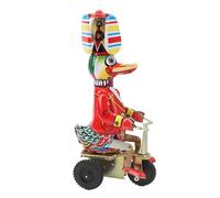 Culnflun Duck Bicycle Tin Toy, Unique Handmade, Exquisite Clockwork Vintage Clockwork Toys, Adult Collectible Gift Vintage Decorative Ornaments