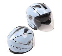 Culnflun Fahrradhelm Herren Damen, Motorrad Halbschutzhelm Leichtgewicht ABS Offenes Gesicht Sicherheitsschutz mit Visier für Elektrofahrzeuge Motorrad Kurzstrecken Stadtverkehr