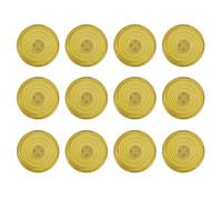 Culnflun Fight Controller Key Cover Matches Replacement Cap, Abs Cross Top Cap Accessory Fits Fighting Box Diy with 20.2mm Outer Dimension Layout (Yellow)
