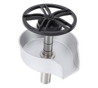 Culnflun Glass Rinser for Kitchen Sinks, Kitchen Sink Accessories, Bar Glass Rinser,Automatic Rotating Cup Washer with Hose Basin, G1/2 Male Thread,for Kitchen Sink and Teahouse (Silver ABS Basin EU