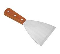 Culnflun Griddle Spatula, Stainless Steel Griddle Scraper Wood Handle Beafsteak Spatulas Pancake Flipper Hamburger Turner Scraper for BBQ Grill and Flat Top Tool 21.7x10x1.5cm