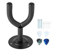 Culnflun Guitar Holder Hanger Kit, Wall Mounted Electric Acoustic Bass Guitar Hook Hanger with 4 Picks Stable Sponge Covered Easy to Install Space Saving for Home Studio