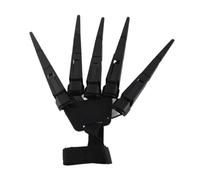 Culnflun Halloween Jointed Fingers, 1Pair Creepy Horror Cosplay Props Flexible Jointed Claw for Halloween Party Decorations Masquerade Costume Accessories Plastic (Black left hand)
