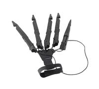 Culnflun Halloween Jointed Fingers, 1Pair Creepy Horror Cosplay Props Flexible Jointed Claw for Halloween Party Decorations Masquerade Costume Accessories Plastic (Black right hand)