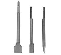 Culnflun Hammer Chisel Bit Set Electric Demolition Concrete Breaker 3pcs for Masonry Steel Handle Round High Carbon 716g