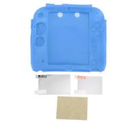 Culnflun Handheld Game Console Silicone Cover for 2DS Soft Protective Case Scratch with Top Bottom Screen Protector (Blue)