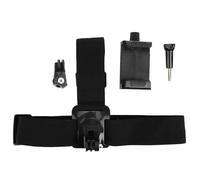 Culnflun Head Harness Strap, Adjustable Plastic Black Outdoor Shoot Bracket Headband Mount for Motion Camera Action Camera Mobile Phone Skiing Cycling Fishing