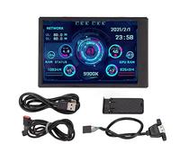 Culnflun IPS USB Mini Screen PC Sensor Panel Display 3.5in Computer Temp Monitor with Customizable Themes Real Time Data for window PC Builders Gaming Enthusiasts Black