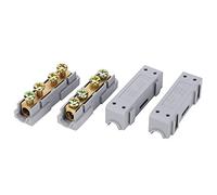 Culnflun Itype Terminal Block Quick Splice Snap Wire Connector Brass Guides Double Screw Positioning Fire Retardant Insulation for Industrial Equipment Electrical Circ (S-35)