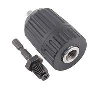 Culnflun Keyless Drill Chuck, Hex Connecting Rod Chuck, Drill Bit Clamping Chuck 2 .0 to 13MM 1 Quarter Hex Shank 1 Half 20UNF Plastic Shell Power Tool Clamping Accessory