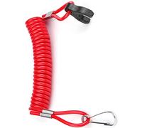 Culnflun Kill Switch Lanyard for Outboard Engine, Boat Kill Switch Key with Red ABS Stop Lanyard for Marine Motor, Emergency Cut Off Safety Tether