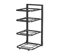 Culnflun Kitchen Storage Rack, Bakers Rack Pot Storage Rack Multilayer Thicken Strong Bearing Round Corner Pot Organizer for Kitchen Countertop Cabinet (Four Layers/52x27x23cm)