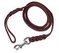 Culnflun Leather Dog Leash, 2.1m 1.6m 1.2m Pet Dog Safety Leash Rope Cowhide and Leather Belt For Walking Running Training Braided Design with Lobster Clasp for Medium Sized (Material length 2 meters