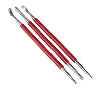 Culnflun Leather Press Rub Tool Set, 3PCS 16cm Handmade Plastic Rubber Printing Press Wipers Professional Durable Rub Tools for Leather Craft Professionals Amateurs Red Sliver 70g