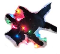 Culnflun Light Up Fried Cat Rug Christmas Vacation, Funny Christmas Lights Decoration, Aunt Bethany’s Fried Pussycat Rug for National Lampoon’s Humour Christmas Vacation Decoration (3)