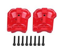 Culnflun Metal Axle Housing Cover for 4 1/10 Rc Crawler Car Front Rear Axles Anodized Upgrade Parts for 4 Modeling (Red)