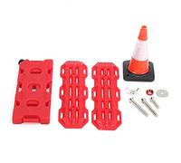 Culnflun Model Car Three-piece Set, Plastic RC Car Roadblock Sand Ladder Recovery Board Simulation Fuel Tank for Axial SCX10