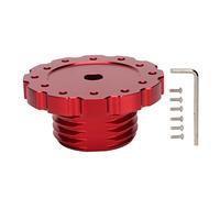 Culnflun Multi Pcd Sim Racing Steering Wheel Hub Adapter, Aluminum Sim Racing Wheel Spacer with Mount Kit for Personal Racing Game Upgrade Setup (Red)