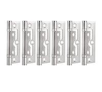 Culnflun Mute Door Window Flat Open Hinge, 6PCS Stainless Steel Hinge 360 Degree Rotation Smooth Opening Hardware Accessories for Furniture Cabinet Wardrobe 8x3.3cm 330g