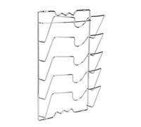 Culnflun Pan Lid Holder, No Drilling Adhesive Wall Dimensions16.0 x 10.1 x 3.0Inch Cabinet Storage Rack Holder Door Mounted Rustproof Pot for Kitchen Storage Pan Lids